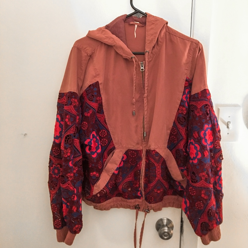 Free People Magpie Oversize Lacey Jacket - Size S